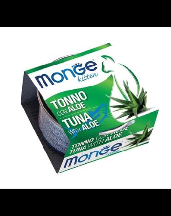 MONGE Fruit Kitten hrană pentru pisoi, cu ton și aloe 80 g