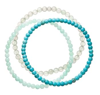 Evolution Group - Pavona Set fermecător de brățări cu pietre minerale 43043.3 turcoaz