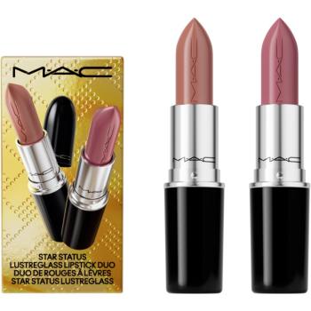 MAC Cosmetics Holiday Star Status Lustreglass Lipstick Duo set cadou de buze