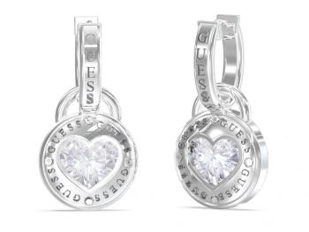 Guess Cercei eleganți suspendați placați cu aur 2v1 Rolling Hearts JUBE03351JWRHT/U