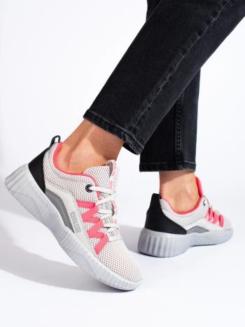Adidași eleganți pentru femei gri fără toc