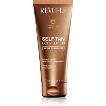 Revuele Paradise Bronze Self Tan Body Lotion lotiune autobronzanta pentru bronzare graduala culoare Light To Medium 200 ml