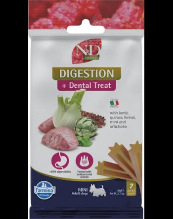 FARMINA N&amp;D Quinoa Dental Treat Digestion Mini 60 g recompense dentare pentru caine de talie mica