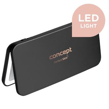 Concept Oglindă cosmetică de buzunar cu iluminare LED neagră KZ2020