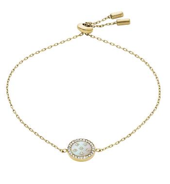 Fossil Brățară uimitoare placată cu aur cu sidef și cristale JF04866710