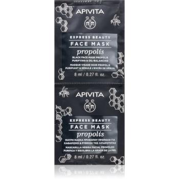 Apivita Express Beauty Purifying Face Mask Propolis Masca neagra de curatare pentru ten gras 2 x 8 ml