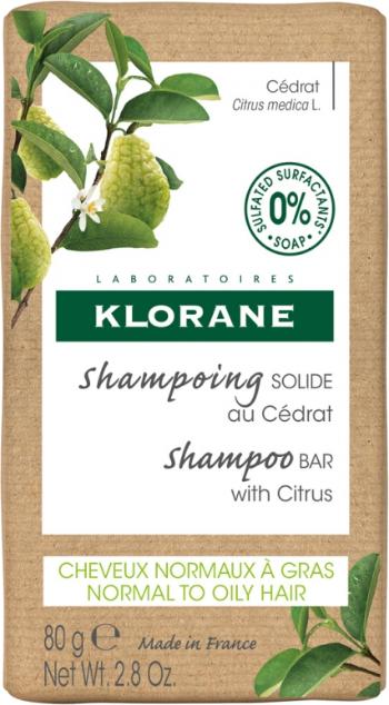 Klorane Șampon solid pentru păr normal până la gras Lămâie (Shampoo Bar) 80 g