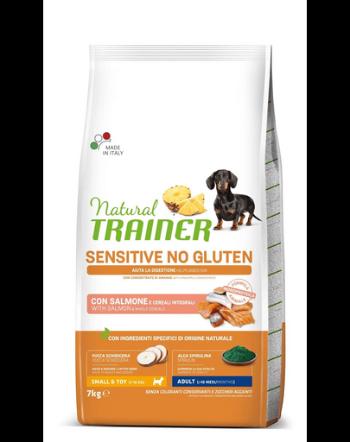 TRAINER Natural Sensitive No Gluten Small Toy Adult cu somon 7kg hrana caine