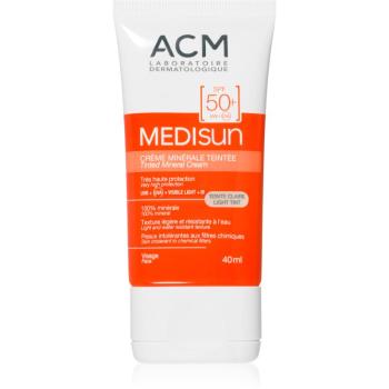 ACM Medisun crema hidratanta cu minerale SPF 50+ culoare Light Tint 40 ml