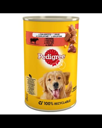 PEDIGREE Conserva hrana umeda pentru caini, cu vita si ficat in aspic 400 g
