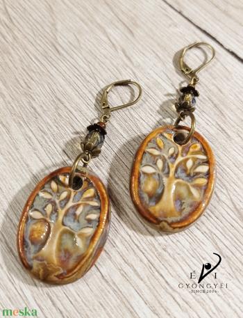 Olajfaliget Itáliában - porcelánfülbevaló