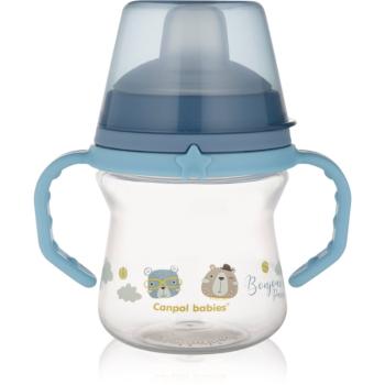 Canpol babies Bonjour Paris FirstCup ceasca cu mânere Blue 6m+ 150 ml