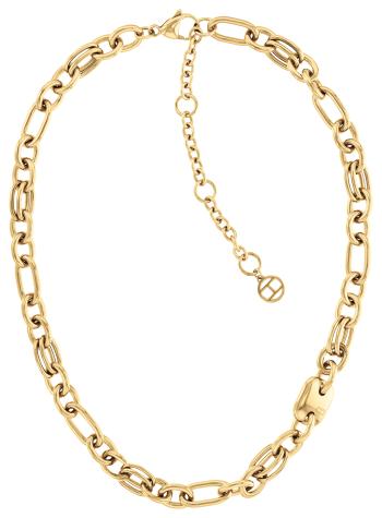 Tommy Hilfiger Colier masiv din oțel placat cu aur Contrast Link Chain 2780784