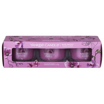 Yankee Candle Set de lumânări votive in sticlă Wild Orchid 3 x 37 g