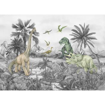Tapet foto pentru copii Dino 252 x 182 cm, 4 părți