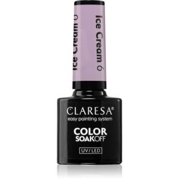 Claresa SoakOff UV/LED Color Ice Cream lac de unghii sub forma de gel culoare 6 5 g