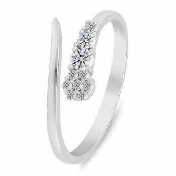 Brilio Silver Inel deschis de lux cu zirconi transparente RI153W 54 mm