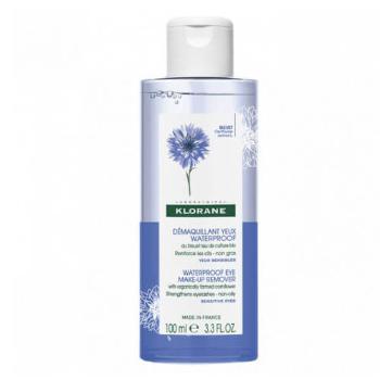 Klorane Demachiant de machiaj rezistent la apă pentru ten sensibil (Waterproof Eye Make-Up Remover) 100 ml