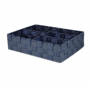 Organizator rufe și accesorii Compactor Toronto,5 compartimente, albastru-gri, albastru