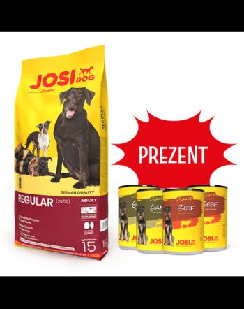 JOSERA JosiDog Regular Adult 15 kg + 4 conserve GRATIS