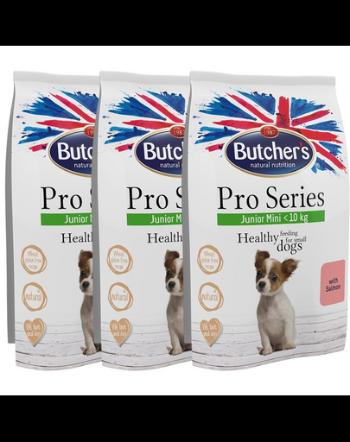 BUTCHER'S ProSeries Junior Mini hrana cu somon 3x800g pentru caini