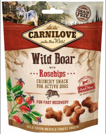 CARNILOVE Crunchy snacks Recompense pentru caine, cu mistret si macese 200 g