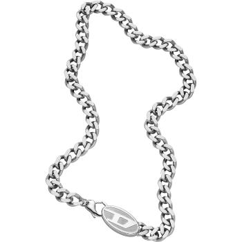 Diesel Colier stilat din oțel, cu logo elegant DX1509040