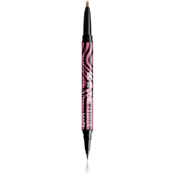 NYX Professional Makeup Beetlejuice Pinstripe Duo Liner tus de ochi 2 in 1 culoare 01 Pink Chrome 0,5 ml