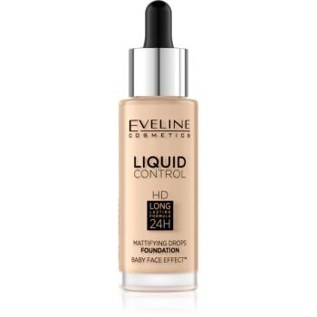 Eveline Cosmetics Liquid Control fond de ten lichid  pipeta culoare 015 Light Vanilla 32 ml