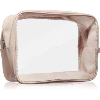 Notino Travel Collection Extra Large Clear Organizer geantă de cosmetice transparentă XL Beige 27,5x20x12,5 cm 1 buc