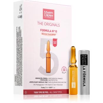 MartiDerm The Originals Formula Nº10 HD Color Touch ser facial hidratant cu vitamina C SPF 30 5x2 ml