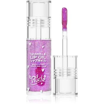 Rude Cosmetics Manga Collection Sparkle Lip Oil ulei nuanțator pentru buze cu efect de hidratare culoare Grape 4 g