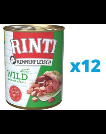RINTI Kennerfleisch Game hrana umeda cu vanat 12 x 800 g, pentru caini