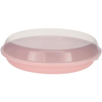 Castron de servit EH din plastic cu capac 35,5 x8,5 cm, roz, roz