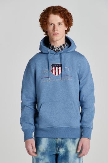 MELEGÍTŐ FELSŐ GANT REG ARCHIVE SHIELD HOODIE DENIM BLUE MEL