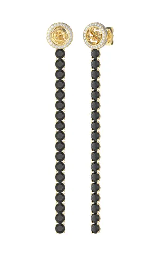 Guess Cercei deosebiți placați cu aur cu cristale negre Paradise JUBE05144JWYGBKT/U