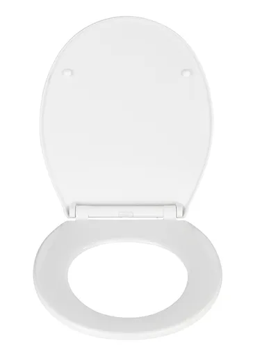Capac de toaleta cu sistem automat de coborare, Wenko, Kos, 37 x 44 cm, termoplastic, alb