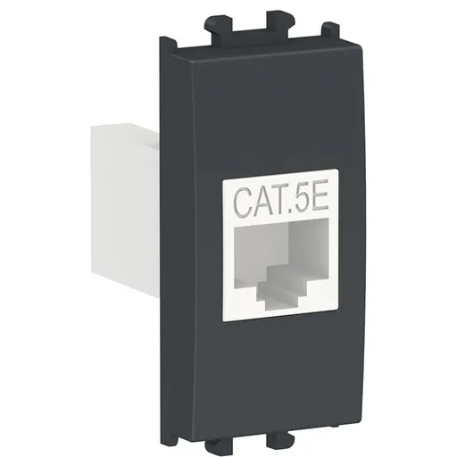 Priza date RJ45 cat5e UTP 1 modul Schneider Easy Styl LMR6232003, negru