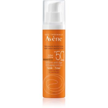 Avène Cremă de protecție solară cu efect anti-rid și tonifiere pentru față SPF 50+ (Anti-Aging Sun Care) 50 ml