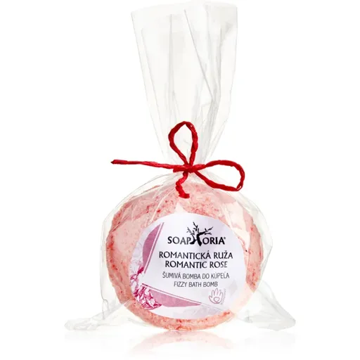 Soaphoria Romantic Rose Fizzy Bath Bomb antistress bath ballistics efect regenerator 85 g