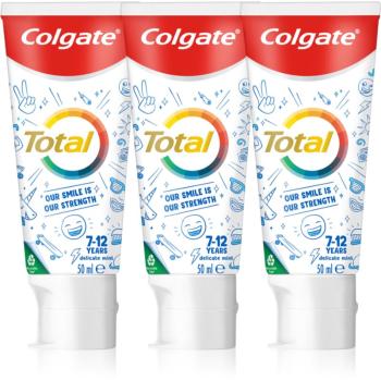 Colgate Total Junior Pasta de dinți pentru curățarea dinților și a cavității orale pentru copii 3x50 ml