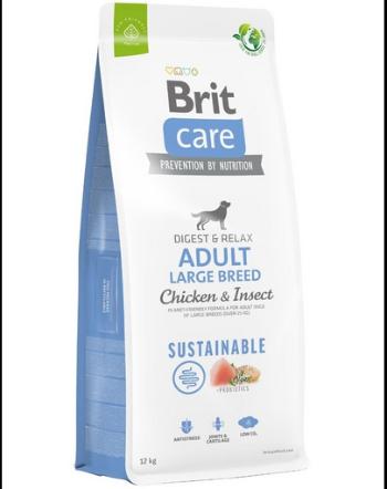 BRIT Care Dog Sustainable Adult Large Breed Chicken &amp; Insect hrana pentru caini adulti de talie mare cu pui si insecte 12+2 kg