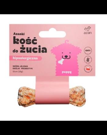 AZANKI Os pentru catelusi din piele de caprioara Puppy 10cm
