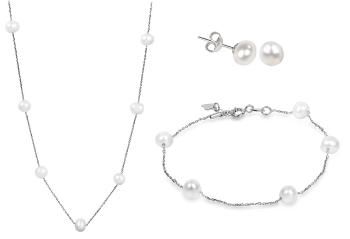 JwL Luxury Pearls Set de bijuterii perla cu discount JL0355, JL0353 și JL0026