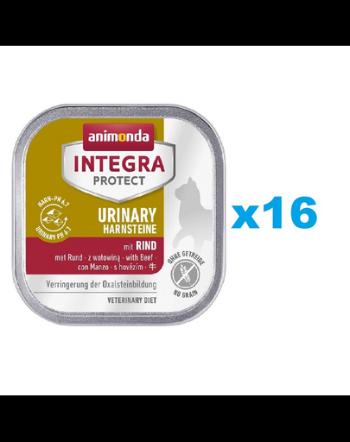 ANIMONDA Integra Protect Urinary Oxalate with Beef 16x100 g cu vita, hrana pisici cu afectiuni tract urinar inferior