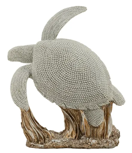 Statueta / figurina decorativa Turtle Sparky, Mauro Ferretti, 19x10.5x22 cm, polirasina, argintiu