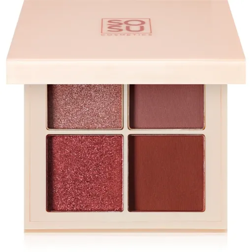 SOSU Cosmetics Eyeshadow Quad paletă cu farduri de ochi culoare Berry 4.8 g