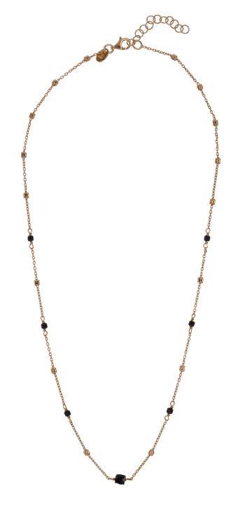 Alisia Colier elegant placat cu aur cu spinel negru AL4098-Oro-Spinello