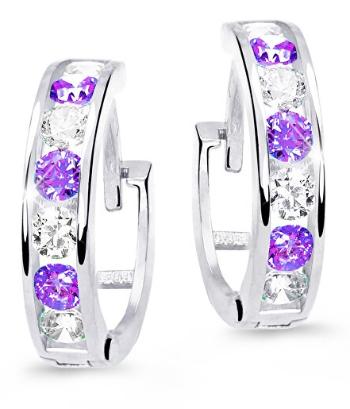 Cutie Jewellery Cercei fermecători pentru copii din aur alb C3345-80-X-2 violet