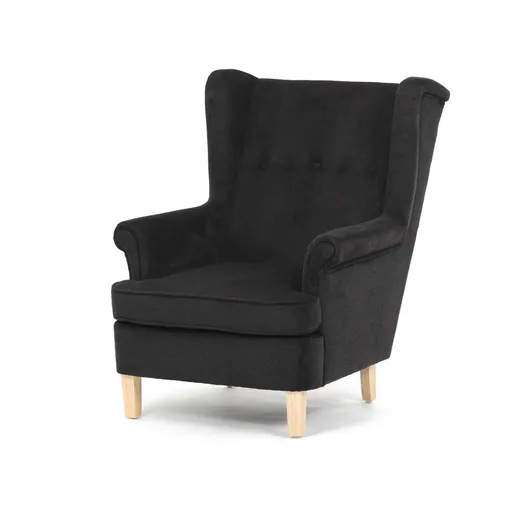 Fotoliu cu spătar înalt BK2, negru, negru